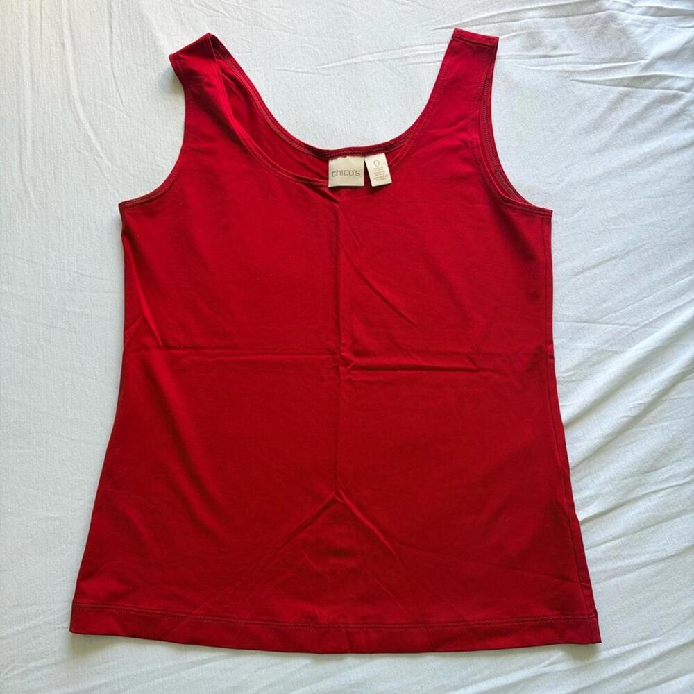 Chico’s Vibrant Red Tank Top – Lightweight Layering Essential